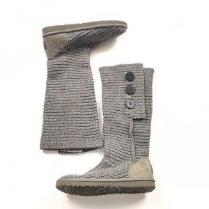 ugg grey knit boots